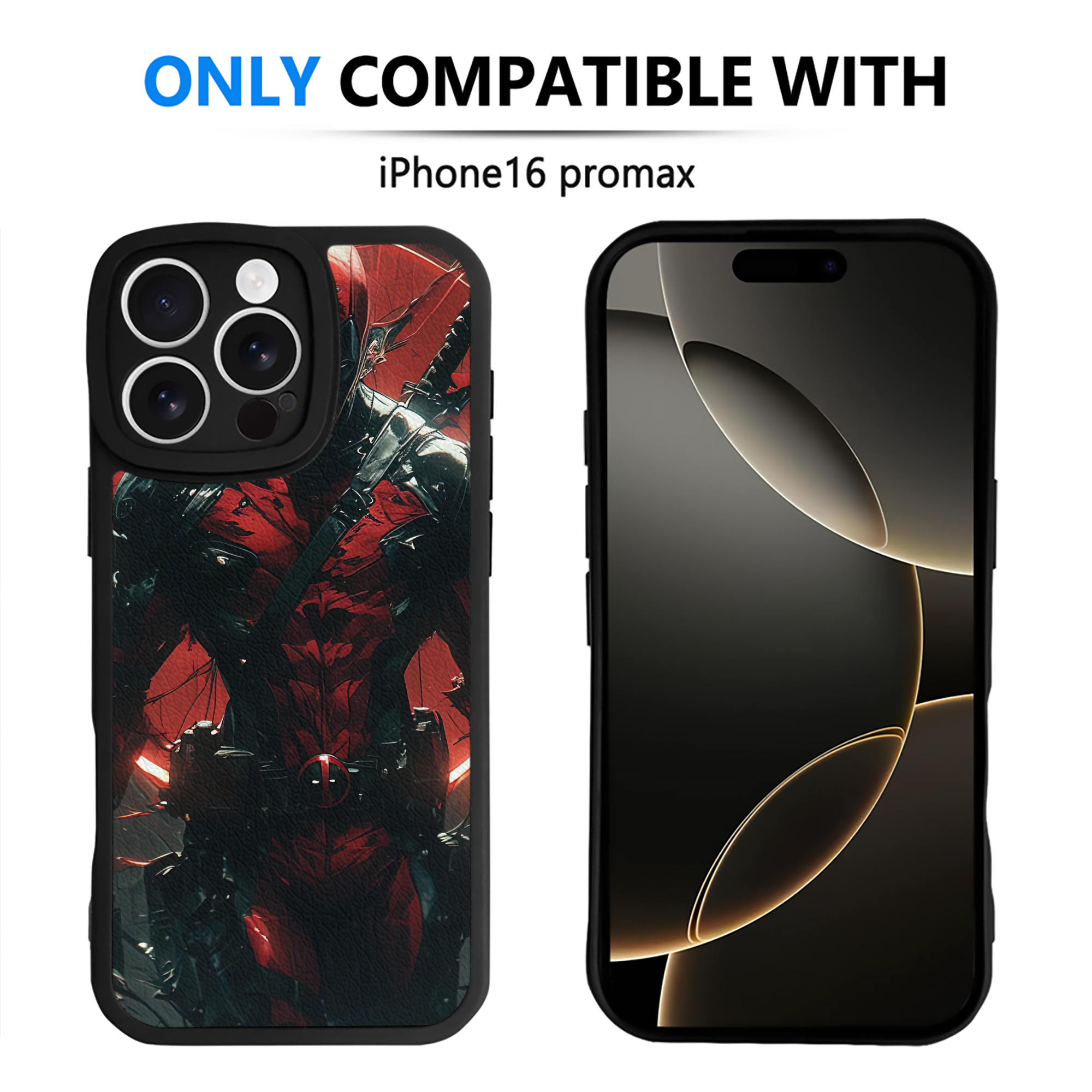 （画像用） Deadpool デッドプール 【iPhone 16シリーズ対応】シリコンスマホケース（レザー調） 材質：シリコン